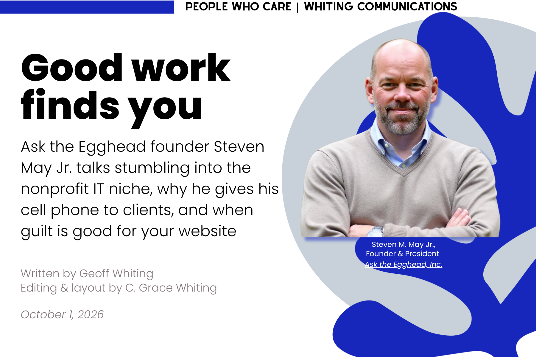 Steven May Jr. on nonprofit web development, guilt, and A.I.